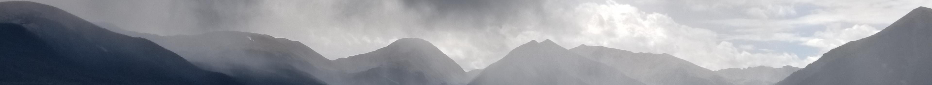 Clouds among mountains